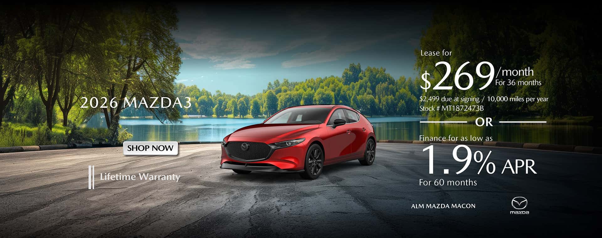 2026 Mazda3 finance and lease offer mobile