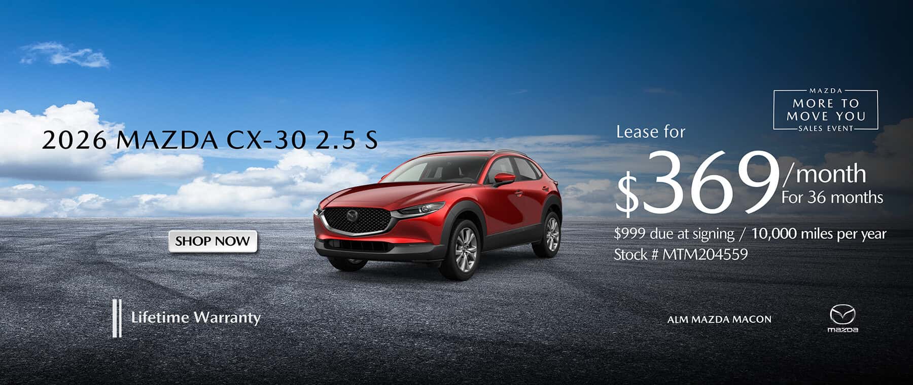 2026 Mazda CX-30 lease offer alm mazda macon