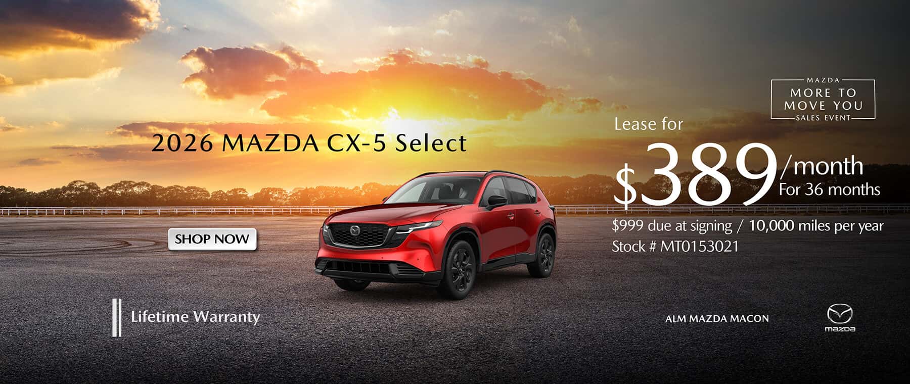 2026 Mazda CX-5 Lease offer ALM Mazda Macon