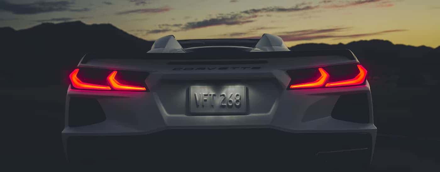 Rear tail lights of a 2025 Chevy Corvette Stingray