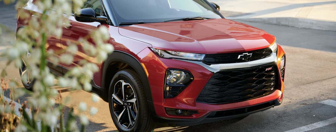 A red 2023 Chevy Trailblazer RS for sale near Manchester