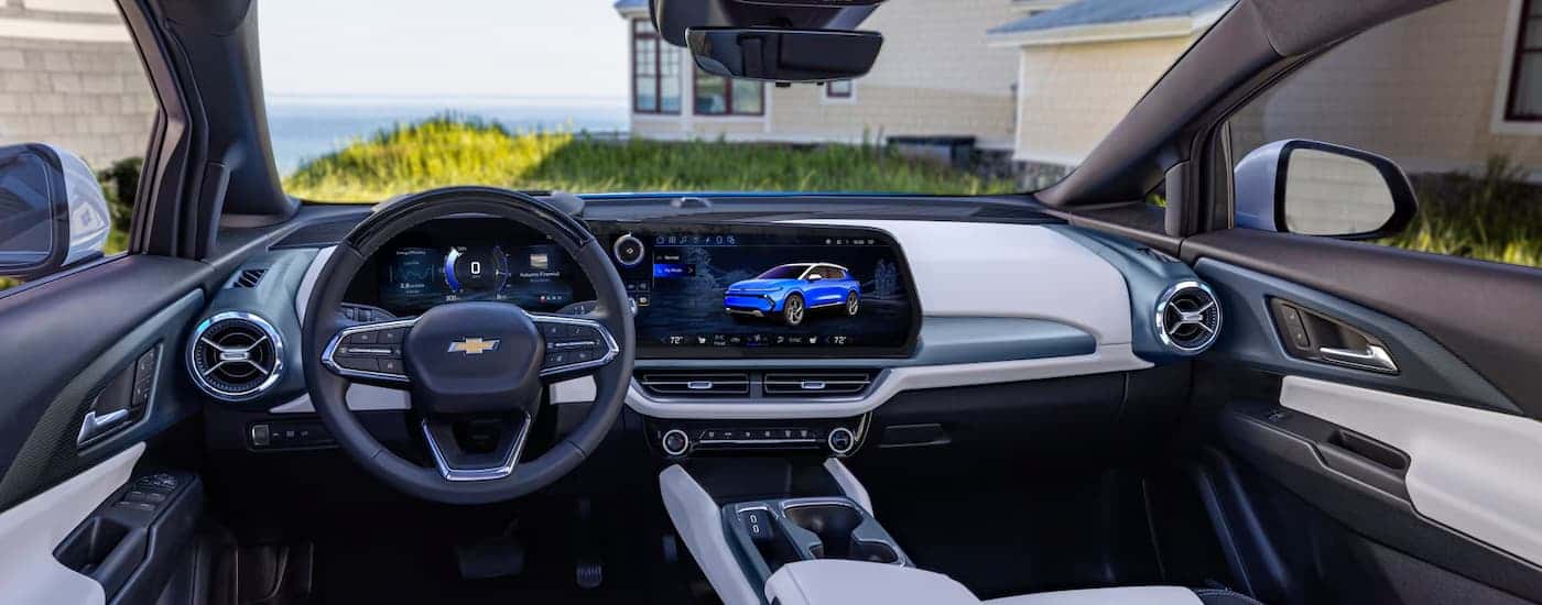 Infotainment and digital gauge cluster on a 2025 Chevy Equinox EV for sale