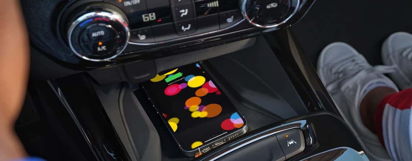 Cellphone charging in a 2026 Chevy Trax.