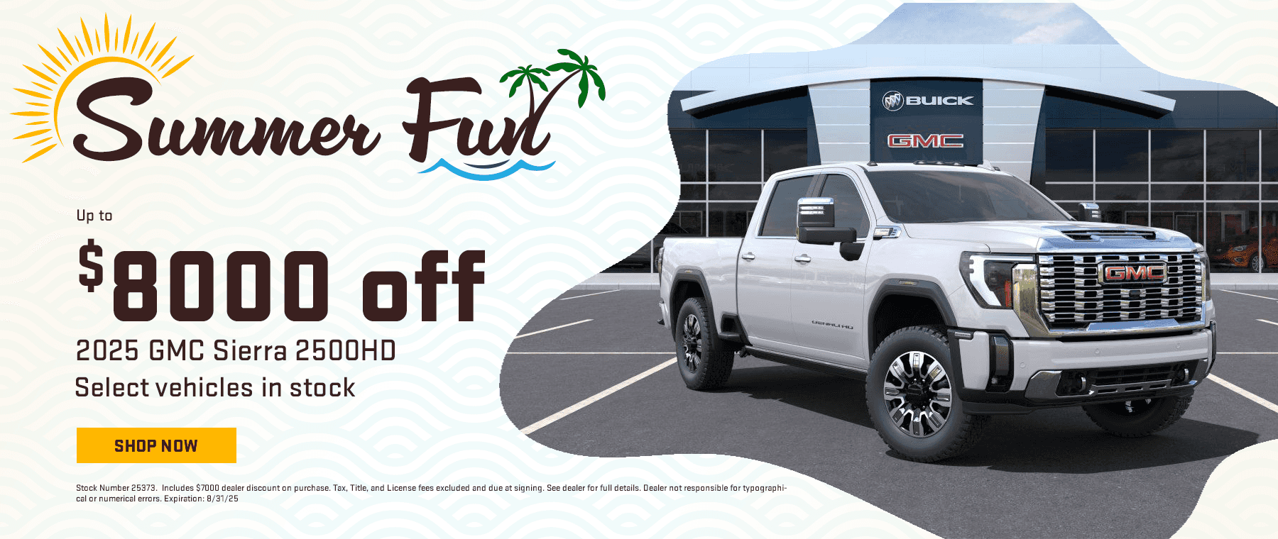 Up to $8000 off 2025 GMC Sierra 2500HD Subtext Select vehicles in stock