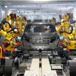 nissan car being assembled at one of their USA plant locations