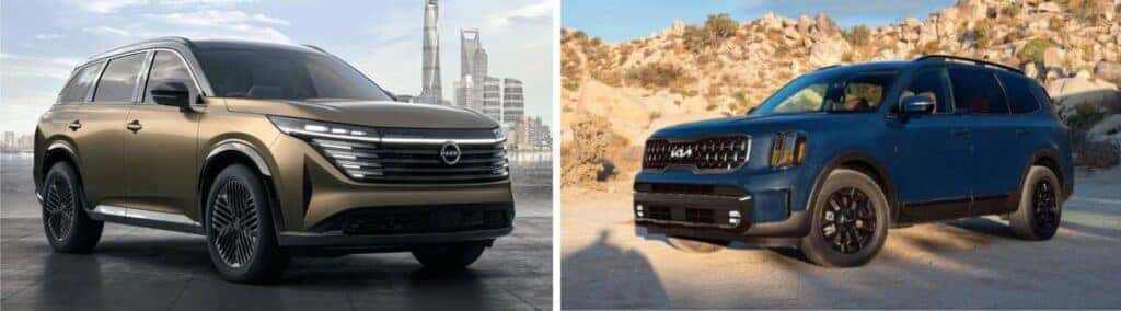 nissan pathfinder vs kia tellruide side by side image