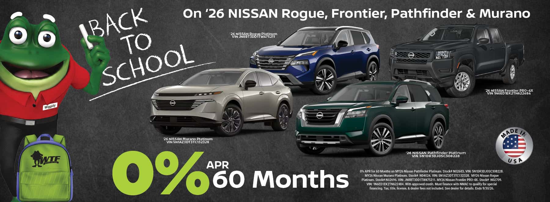 0% APR for 60 Months