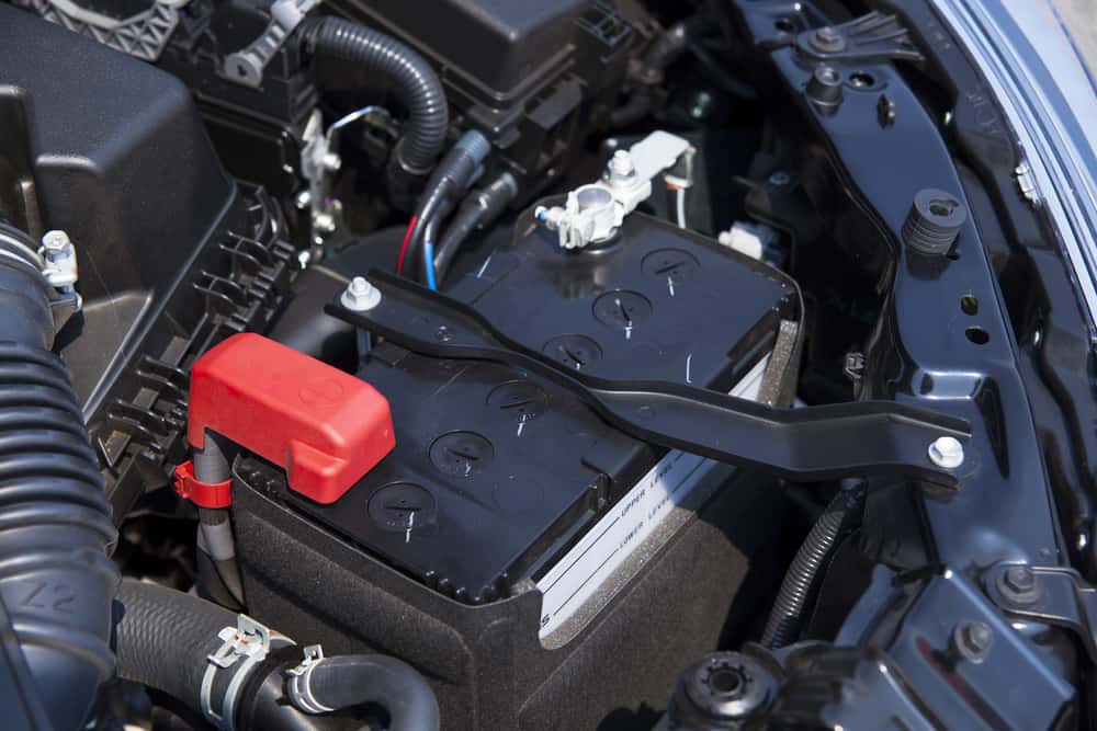 Performing Mazda service on a battery