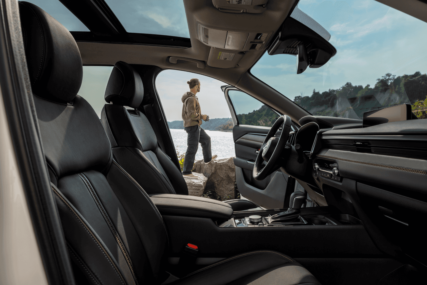 Side profile of the interior of the 2026 Mazda CX-50