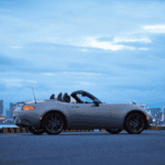 The 2026 Mazda MX-5 Miata parked against a skyline