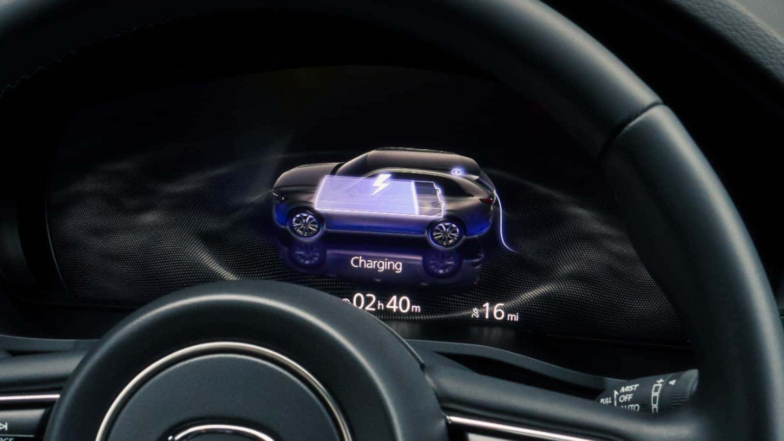 Dashboard of the Mazda CX-90 PHEV