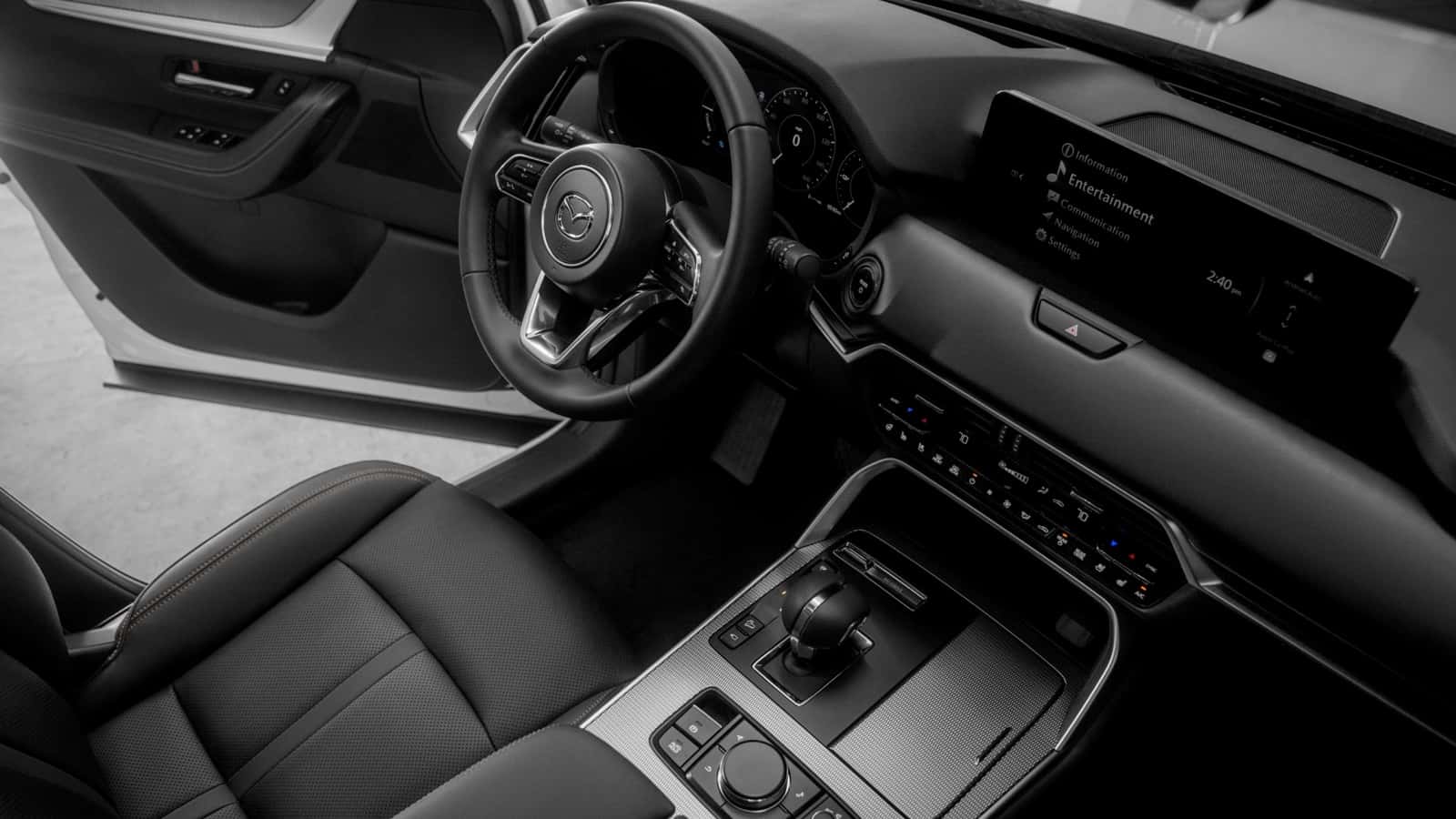 Interior of a new Mazda model