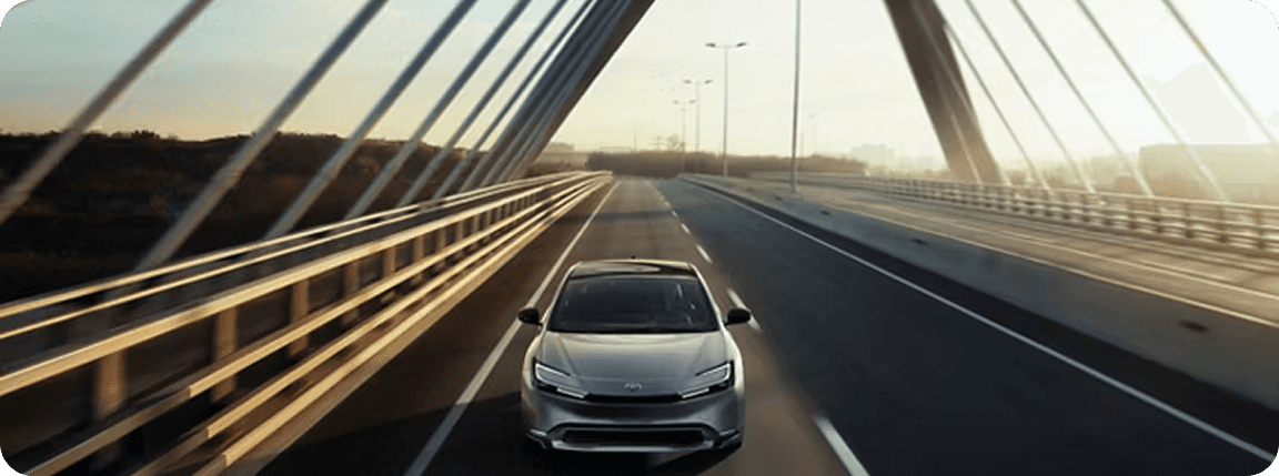Toyota on bridge