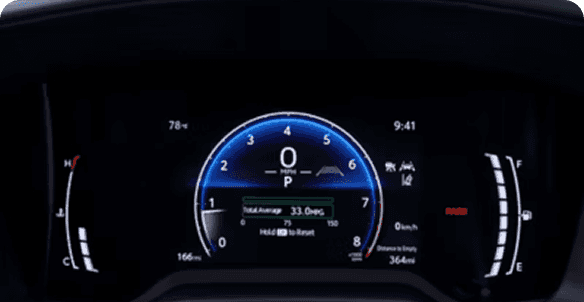 Available 7-In. Digital Gauge Cluster