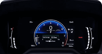 Available 7-In. Digital Gauge Cluster