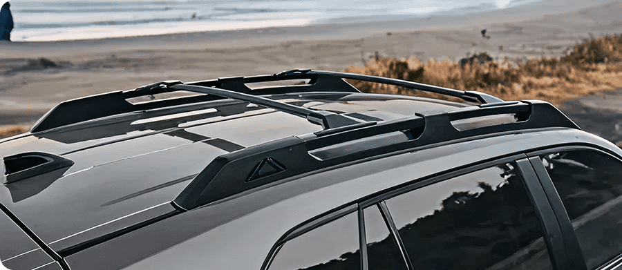 Raised Roof Rails With Cross Bars