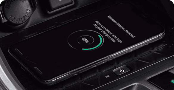 USB Ports and Qi-Compatible Wireless Charging