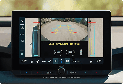 2026 RAV4 Woodland 3D multi-terrain monitor display showing ground clearance