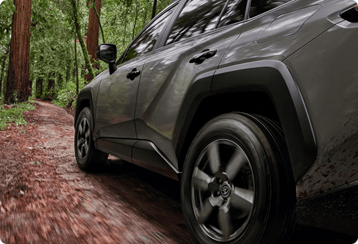 2026 RAV4 Woodland 18-inch alloy wheels with all-terrain tires