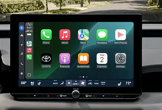 2026 RAV4 Plug-in Hybrid wireless Apple CarPlay on multimedia display