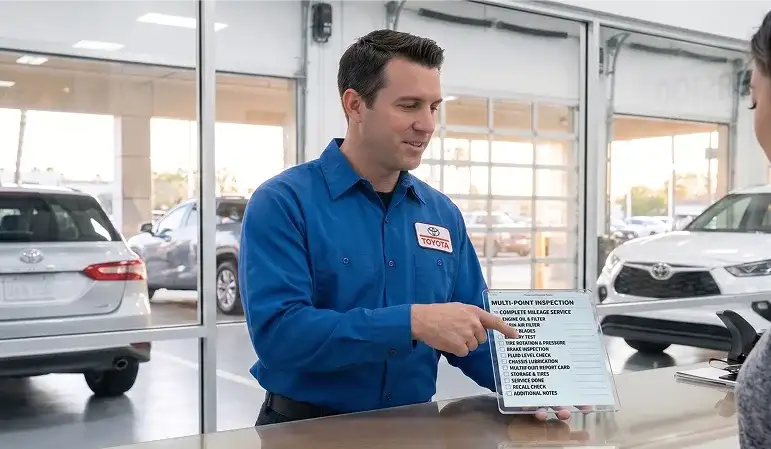 Toyota service record protecting warranty