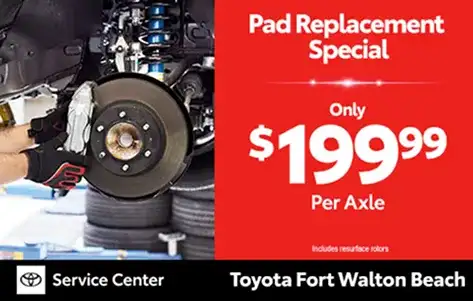 Toyota brake pad replacement special
