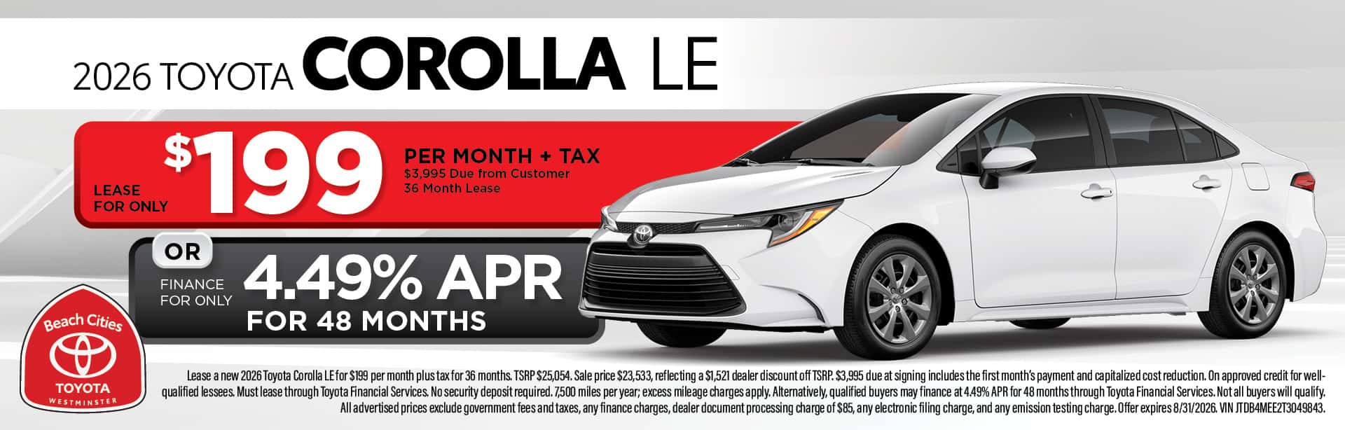 aug corolla