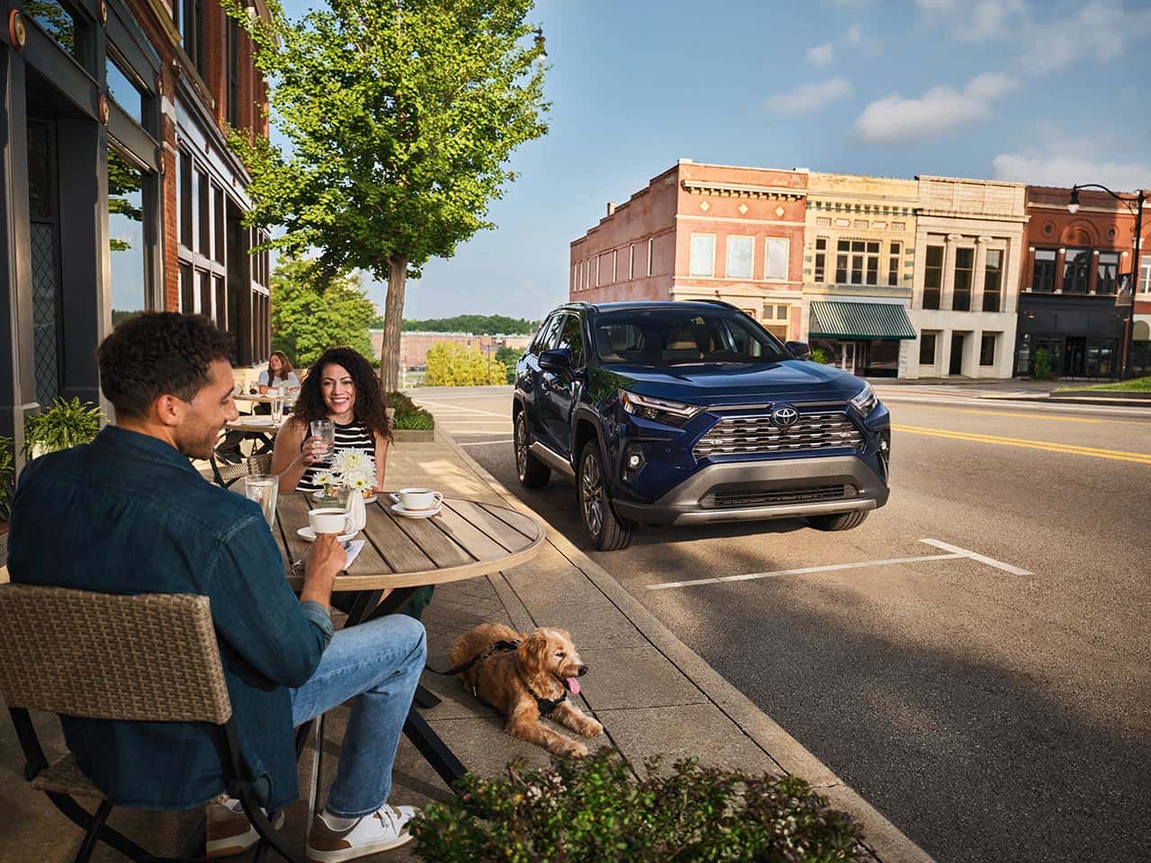 2025 Toyota RAV4 blue 2-row SUV