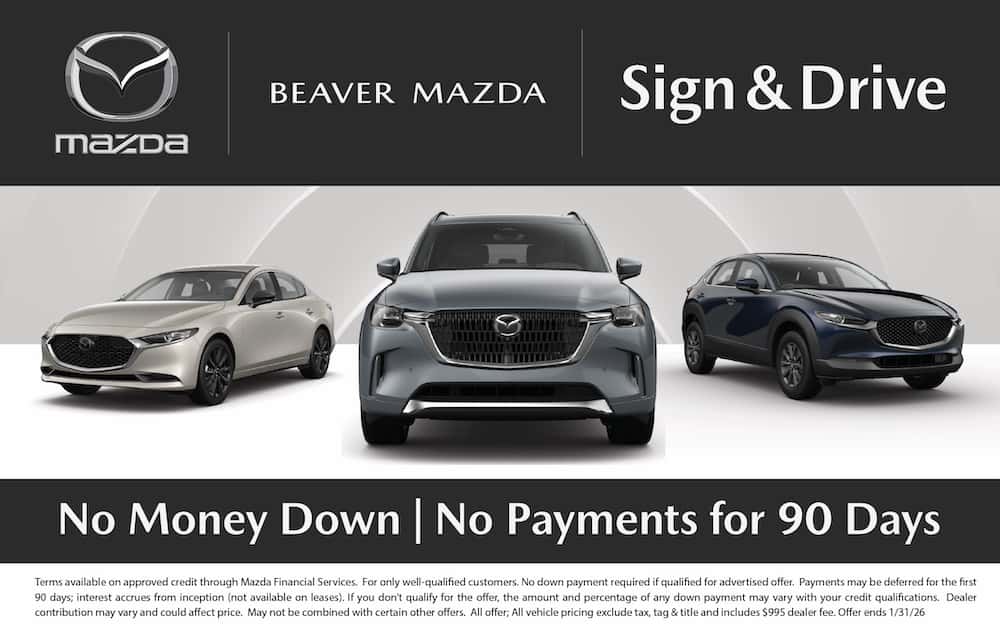 Beaver Mazda Sign and Drive Graphic Event