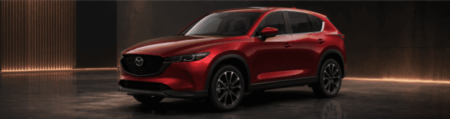 2026 Mazda CX-5 in red, front three-quarter view