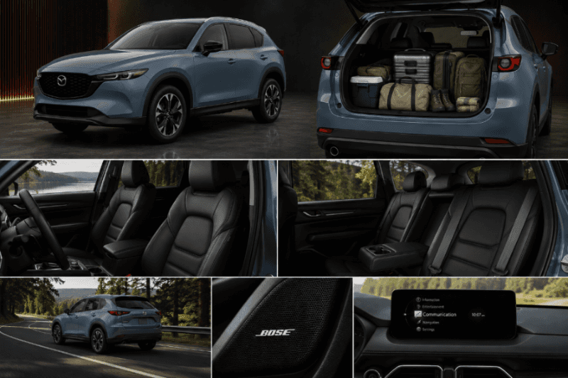 2026 Mazda CX-5 showcasing cargo space and premium interior for weekend adventures