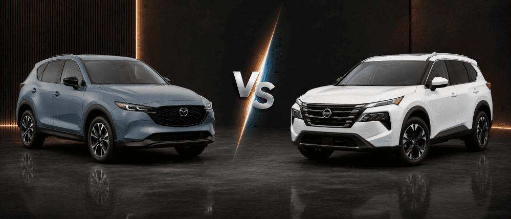 2026 Mazda CX-5 vs 2026 Nissan Rogue side by side at Beaver Mazda