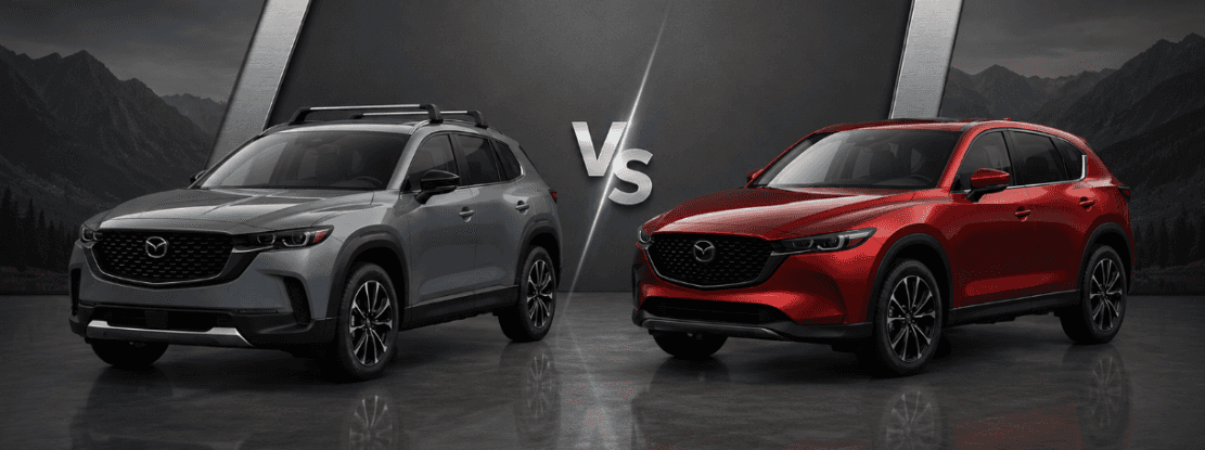 2026 Mazda CX-50 vs 2026 Mazda CX-5 side by side at Beaver Mazda