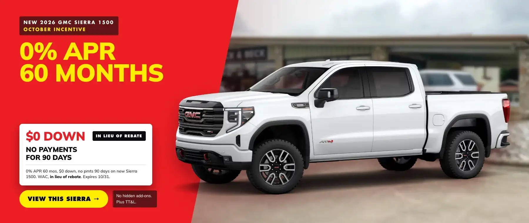 2026-10 Sierra 1500 Incentive
