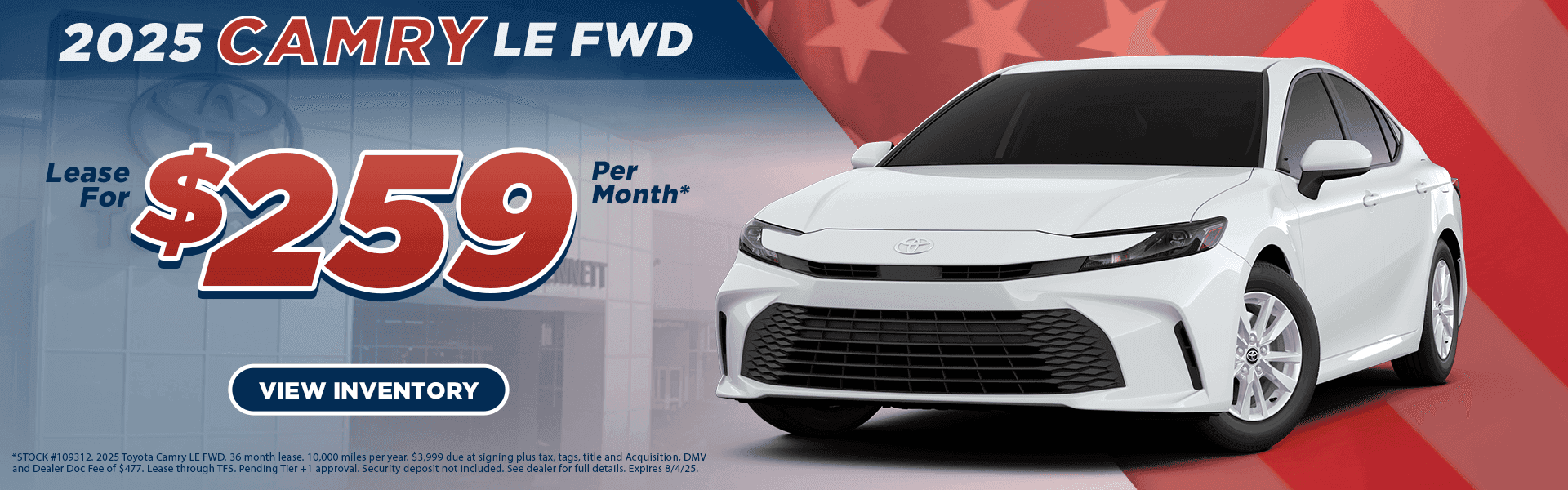 July Savings on Camry