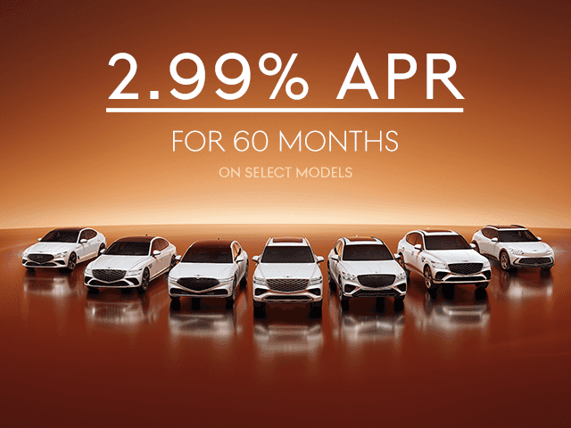 2.99% APR for 60 months on select Genesis models