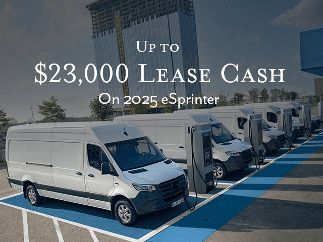 Up to $23,000 Lease Cash on 2025 eSprinter Vans