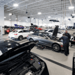 Mercedes-Benz in luxury showroom - benz auto repair