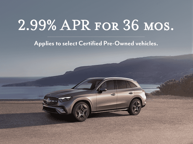2.99% for 36 Months Available on Select Certified Pre-Owned Vehicles