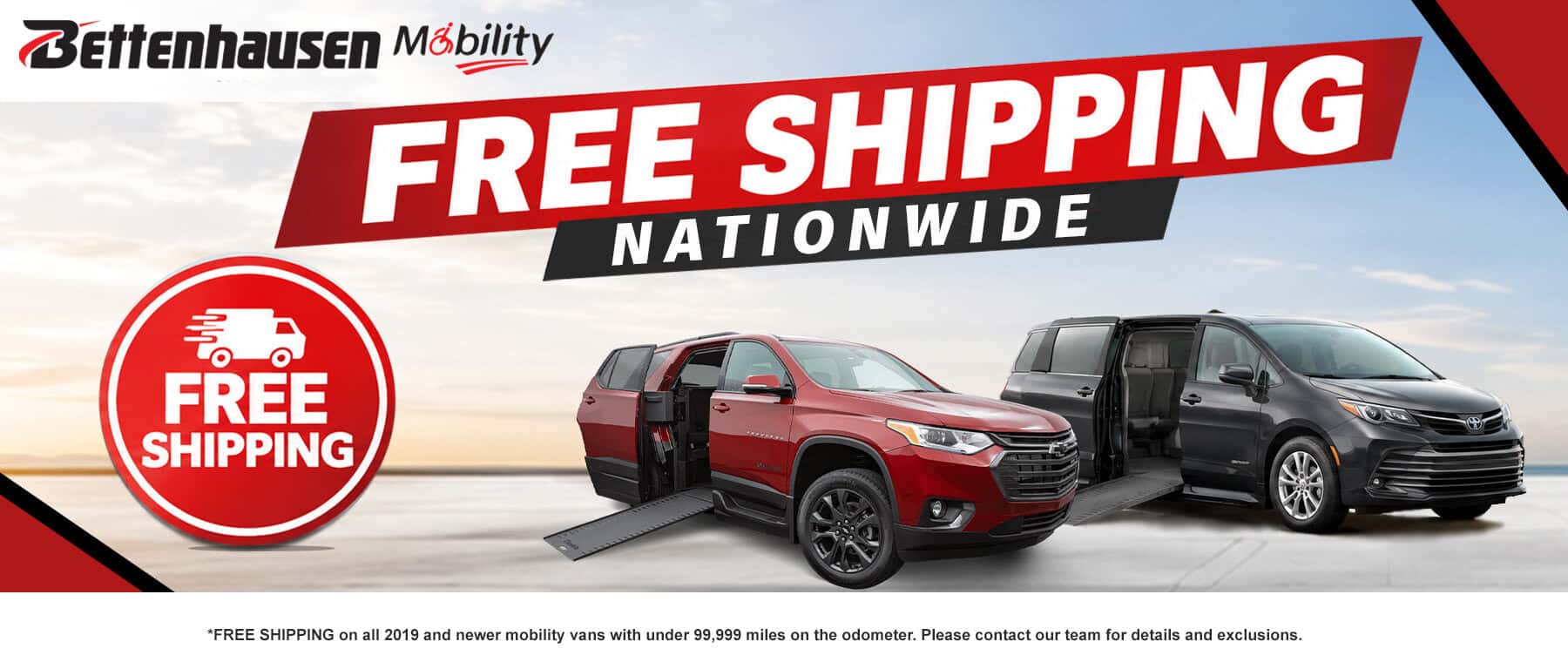 mobility vans free shipping