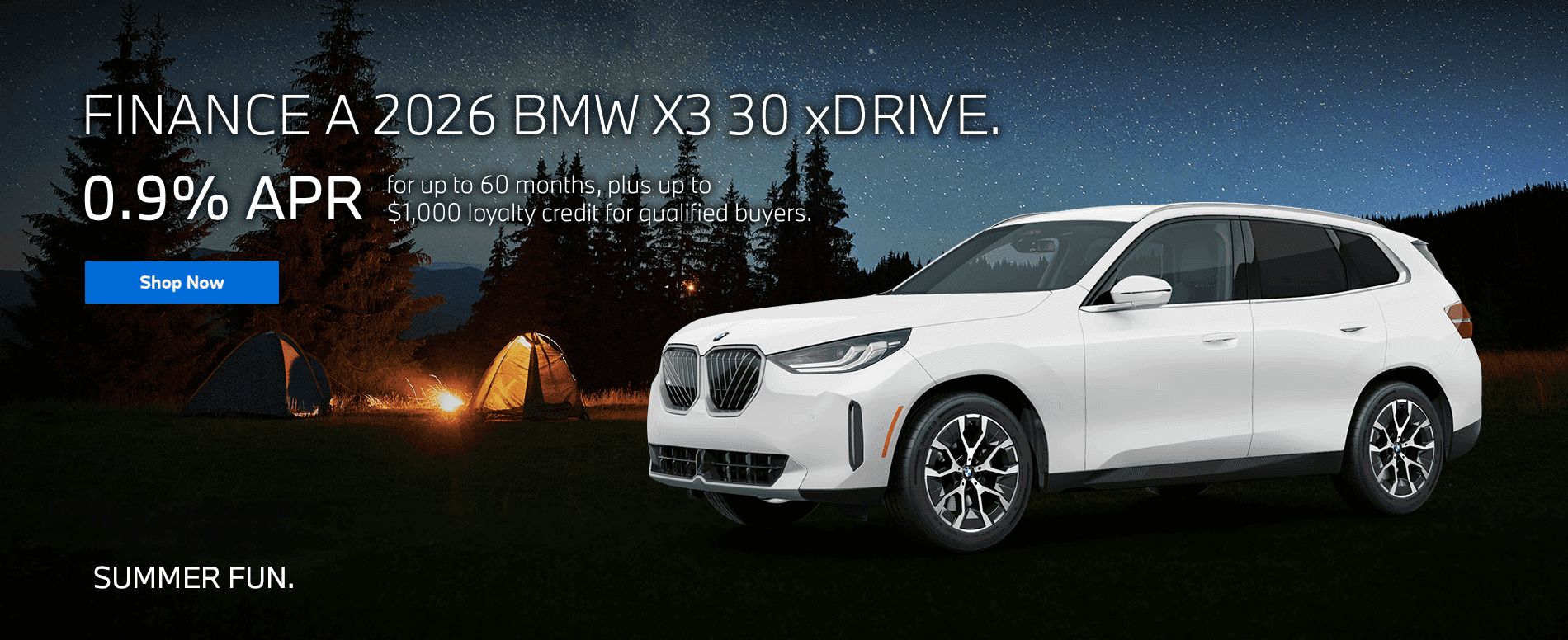 FINANCE A 2026 BMW X3 30 xDRIVE.