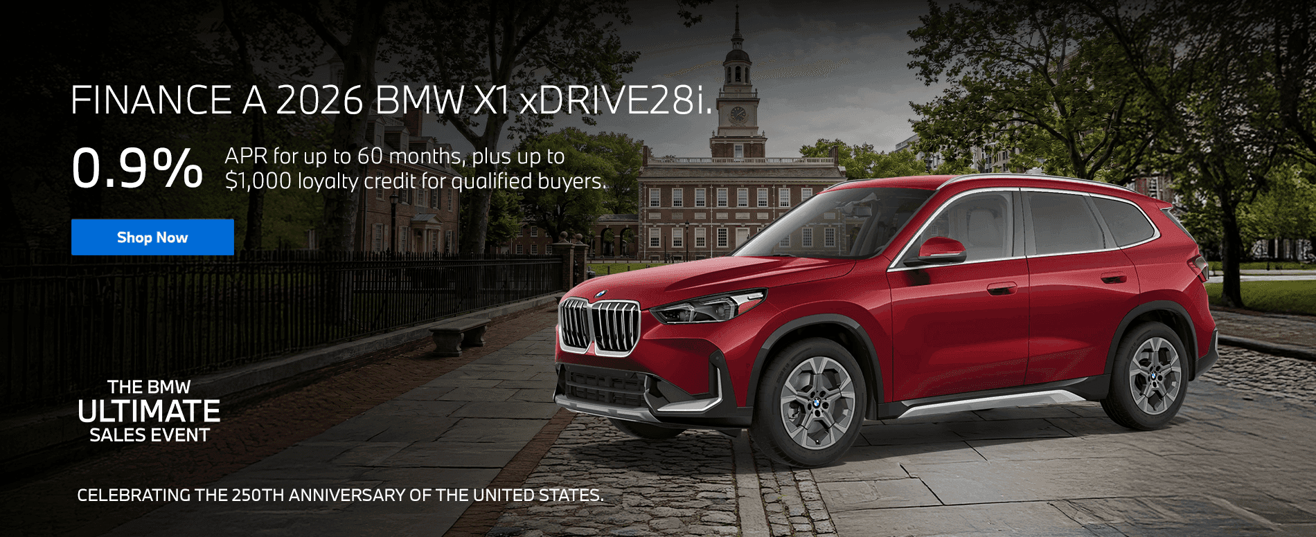 FINANCE A 2026 BMW X1 xDRIVE28i.