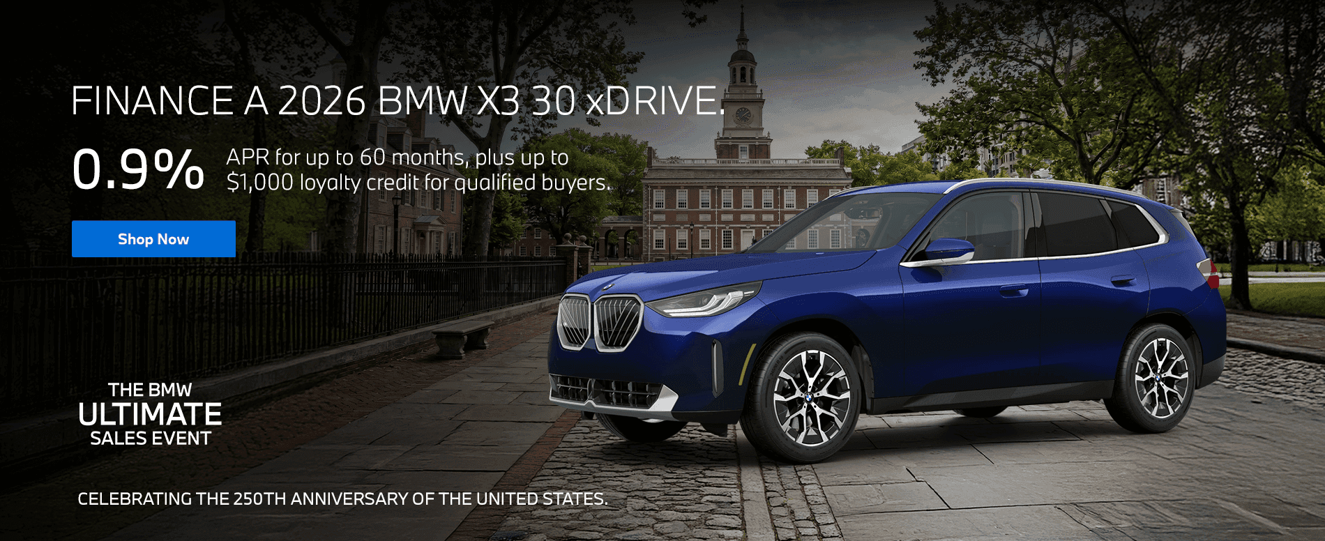 FINANCE A 2026 BMW X3 30 xDRIVE.