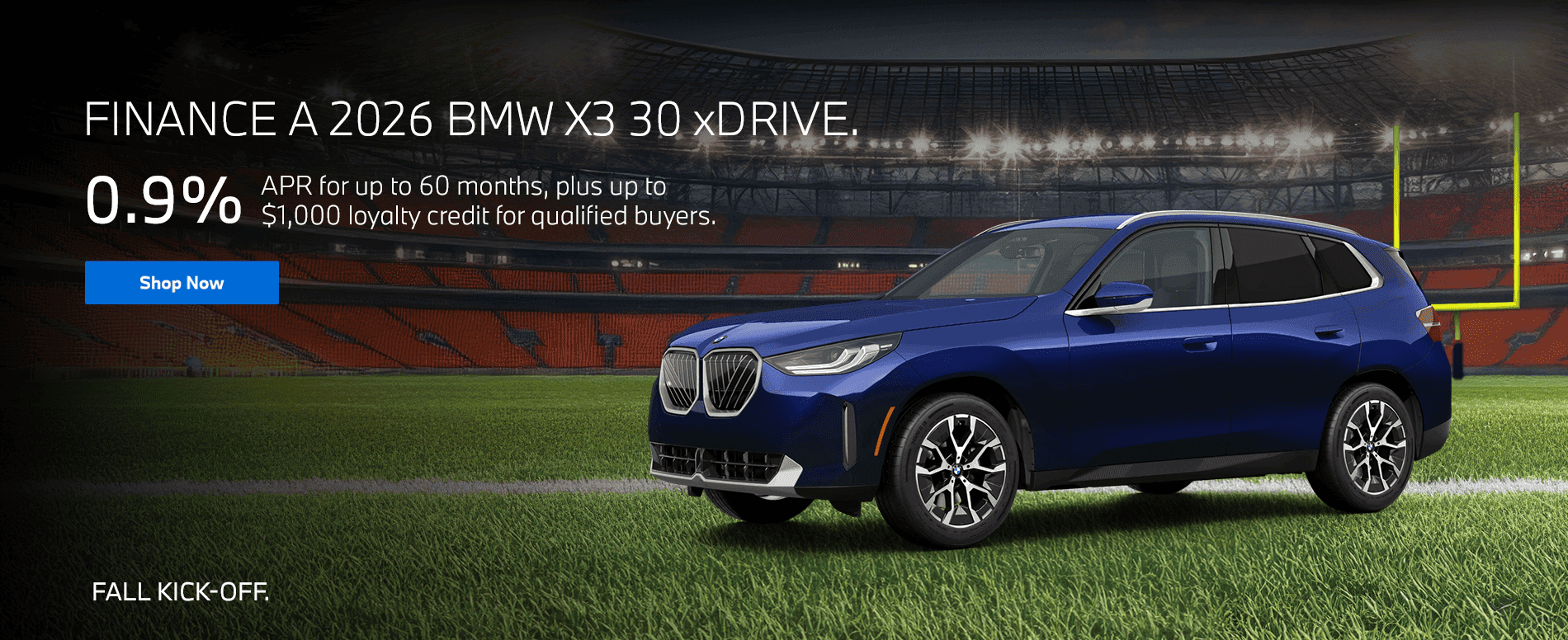FINANCE A 2026 BMW X3 30 xDRIVE.