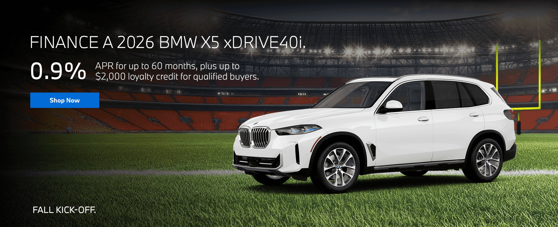 FINANCE A 2026 BMW X5 xDRIVE40i.