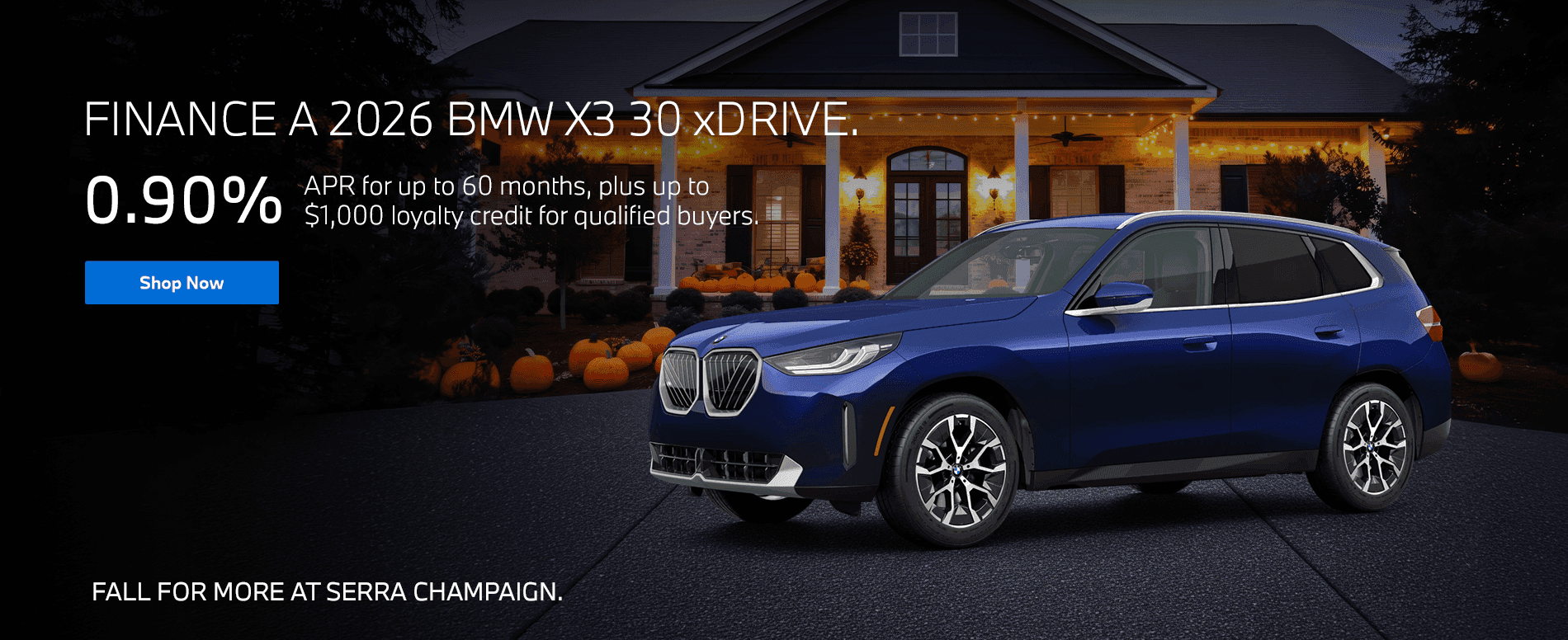 FINANCE A 2026 BMW X3 30 xDRIVE.