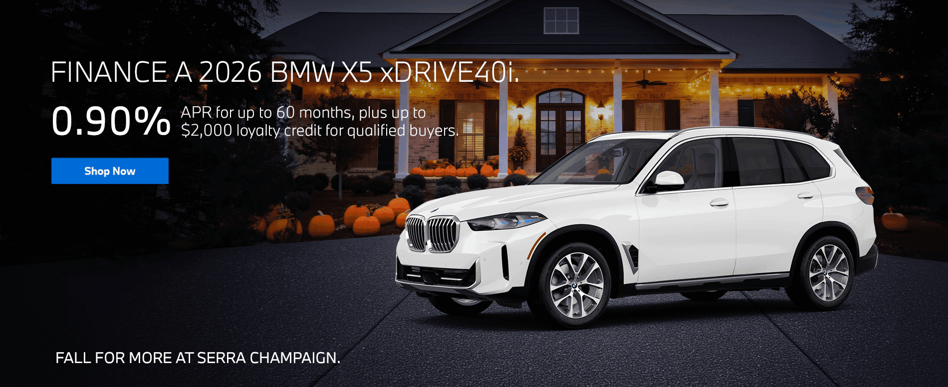 FINANCE A 2026 BMW X5 xDRIVE40i.