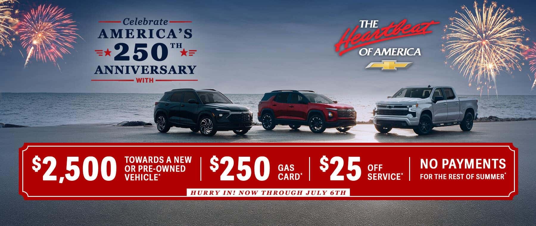 We're celebrating America's 250th anniversary with saving at Bobby Crabtree Chevrolet in East Haven, CT.