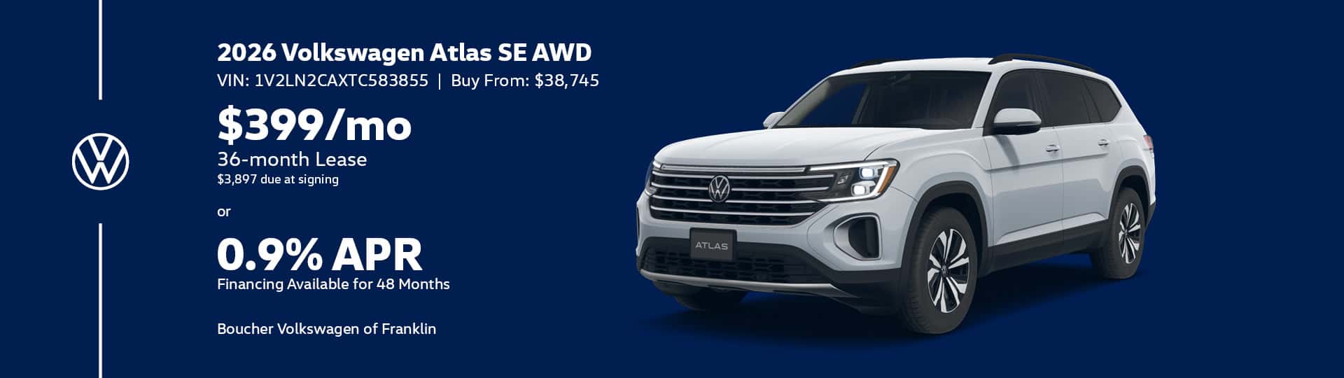 2026 Volkswagen Atlas SE AWD