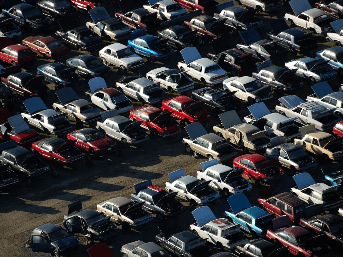 Displaying used car lot